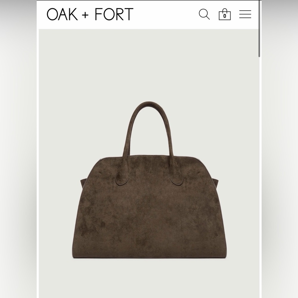 OAK + FORT Rowan bag in vegan suede